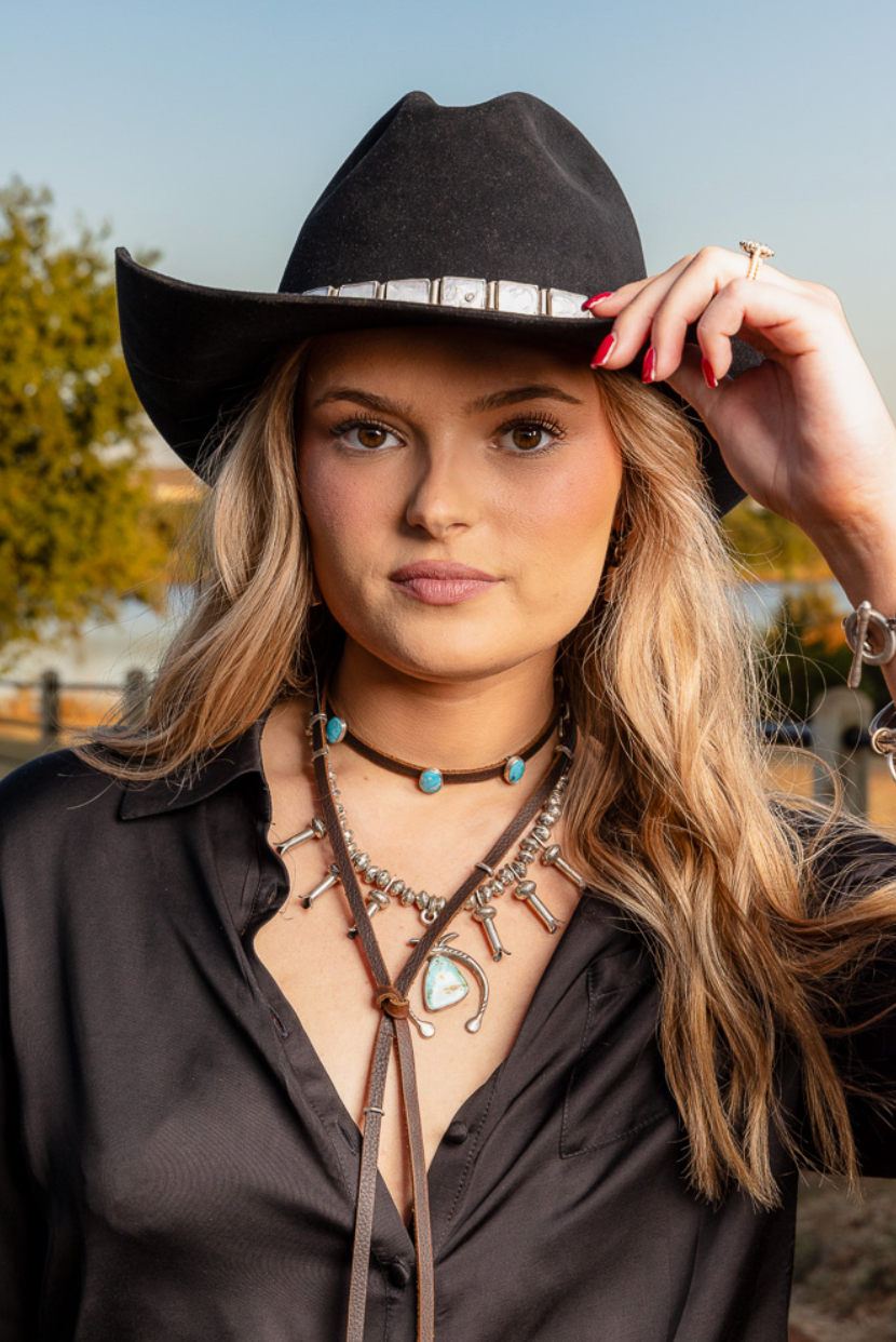 The Wyatt Ultimate Leather Wrap - Hat Band - Bracelet - Choker