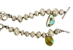 Silver Beaded Turquoise Bracelet