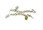 Silver Beaded Turquoise Bracelet