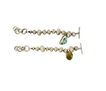 Silver Beaded Turquoise Bracelet