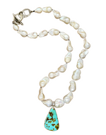 Diamond 45 carat Royston and Baroque Pearl Necklace