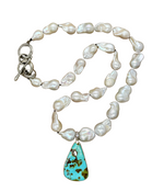 Diamond 45 carat Royston and Baroque Pearl Necklace