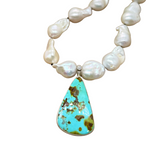 Diamond 45 carat Royston and Baroque Pearl Necklace