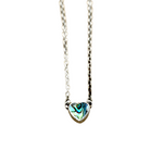 Abalone Pearl Heart Dainty Necklace