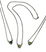 Abalone Pearl Heart Dainty Necklace