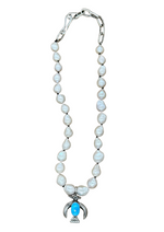 Baroque Pearl & Kingman Thunderbird Naja Necklace