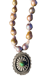 Blush Pearl Sonoran Concho Necklace