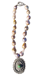 Blush Pearl Sonoran Concho Necklace