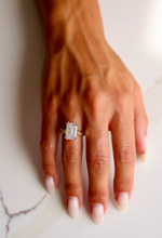 5.05 ct Emerald Cut Diamond 14K Gold Ring