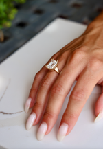 5.05 ct Emerald Cut Diamond 14K Gold Ring