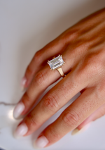 5.05 ct Emerald Cut Diamond 14K Gold Ring