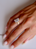 5.05 ct Emerald Cut Diamond 14K Gold Ring