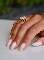 5.04 ct Oval Brilliant Diamond 14K Gold Ring