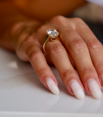 5.04 ct Oval Brilliant Diamond 14K Gold Ring