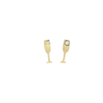 Champagne Glass Stud