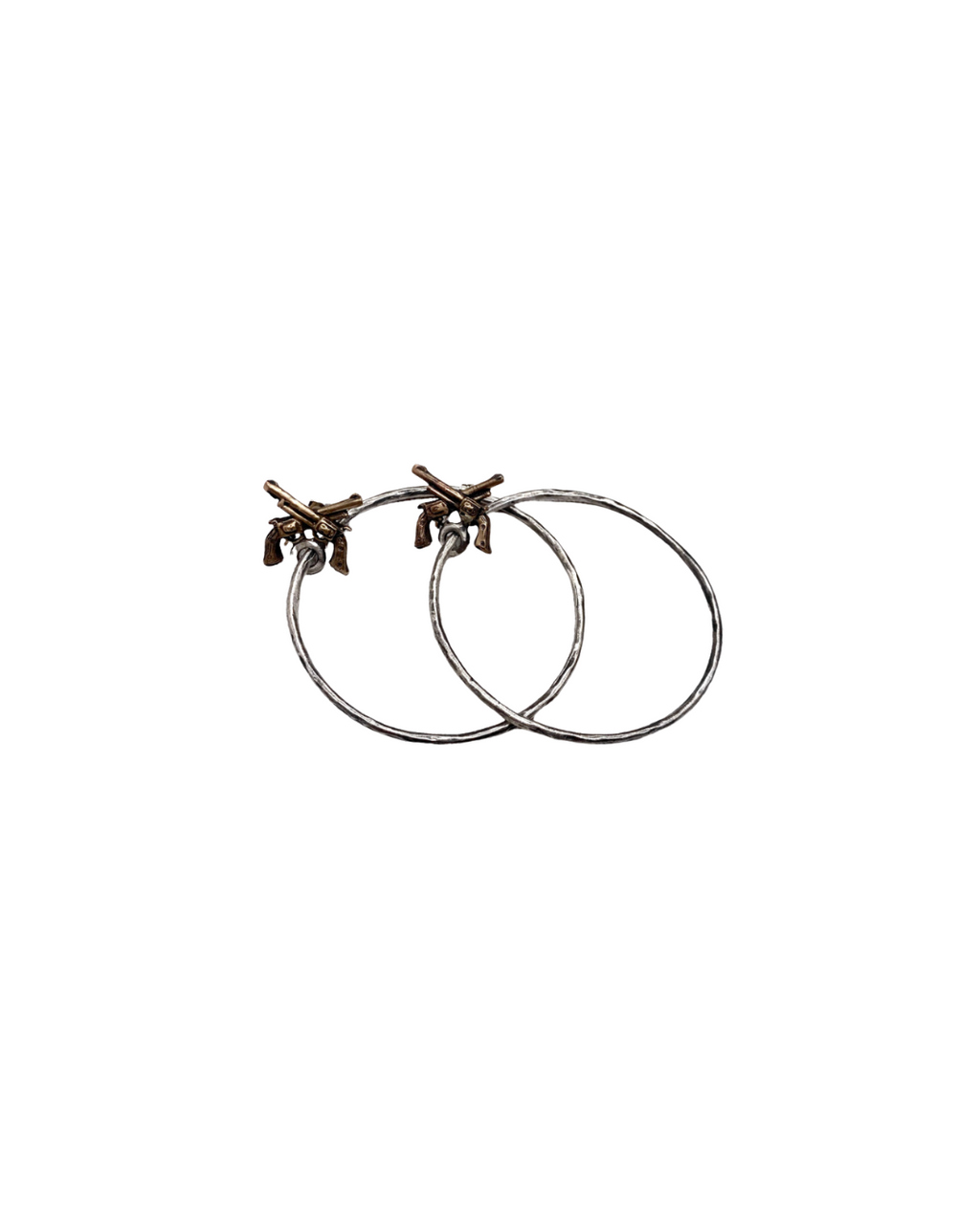 Pistols Blazin' Mixed Metal Hoops