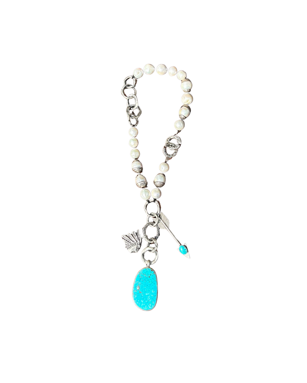 Baroque Pearl Rosary Necklace