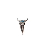 Buffalo Skull Turquoise Hat Token