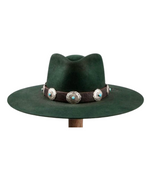 Blue Ridge Flower Concho Buckle Set Hat Band