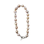 Blush Baroque Pearl 5 Diamond Necklace