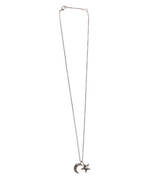 Moon and Stars Diamond Dainty Necklace