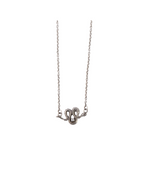 Sidewinder Snake Diamond Dainty Necklace