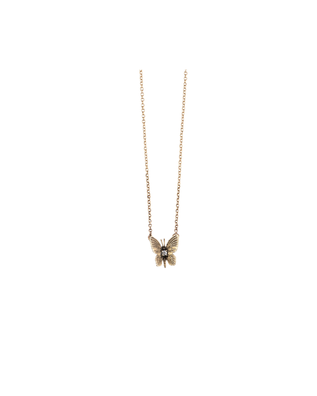 Butterfly Diamond Dainty Necklace