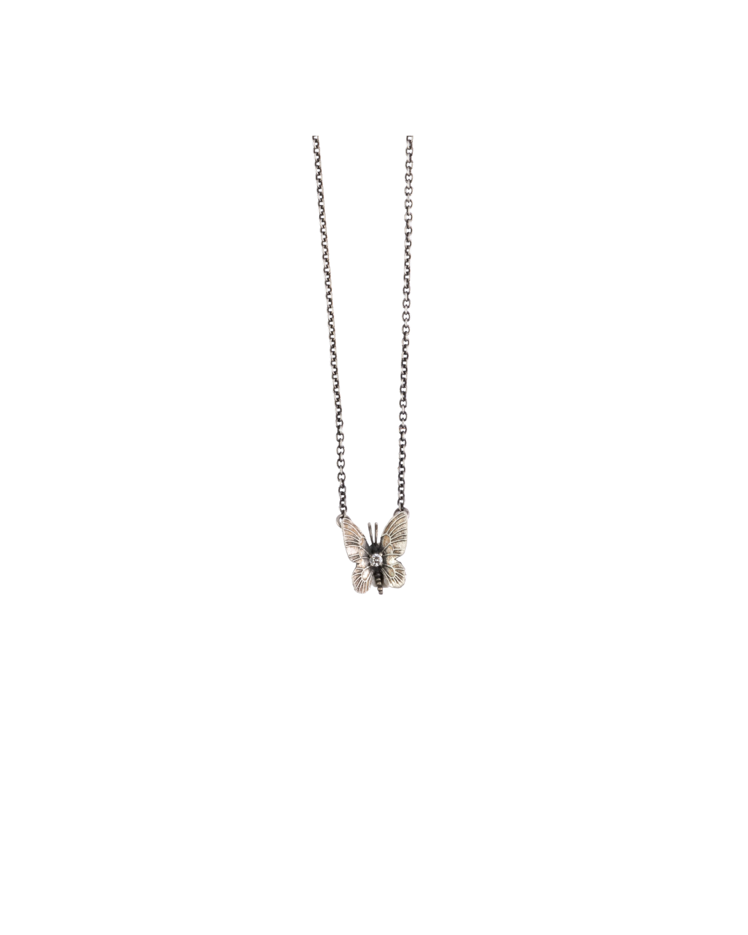 Butterfly Diamond Dainty Necklace