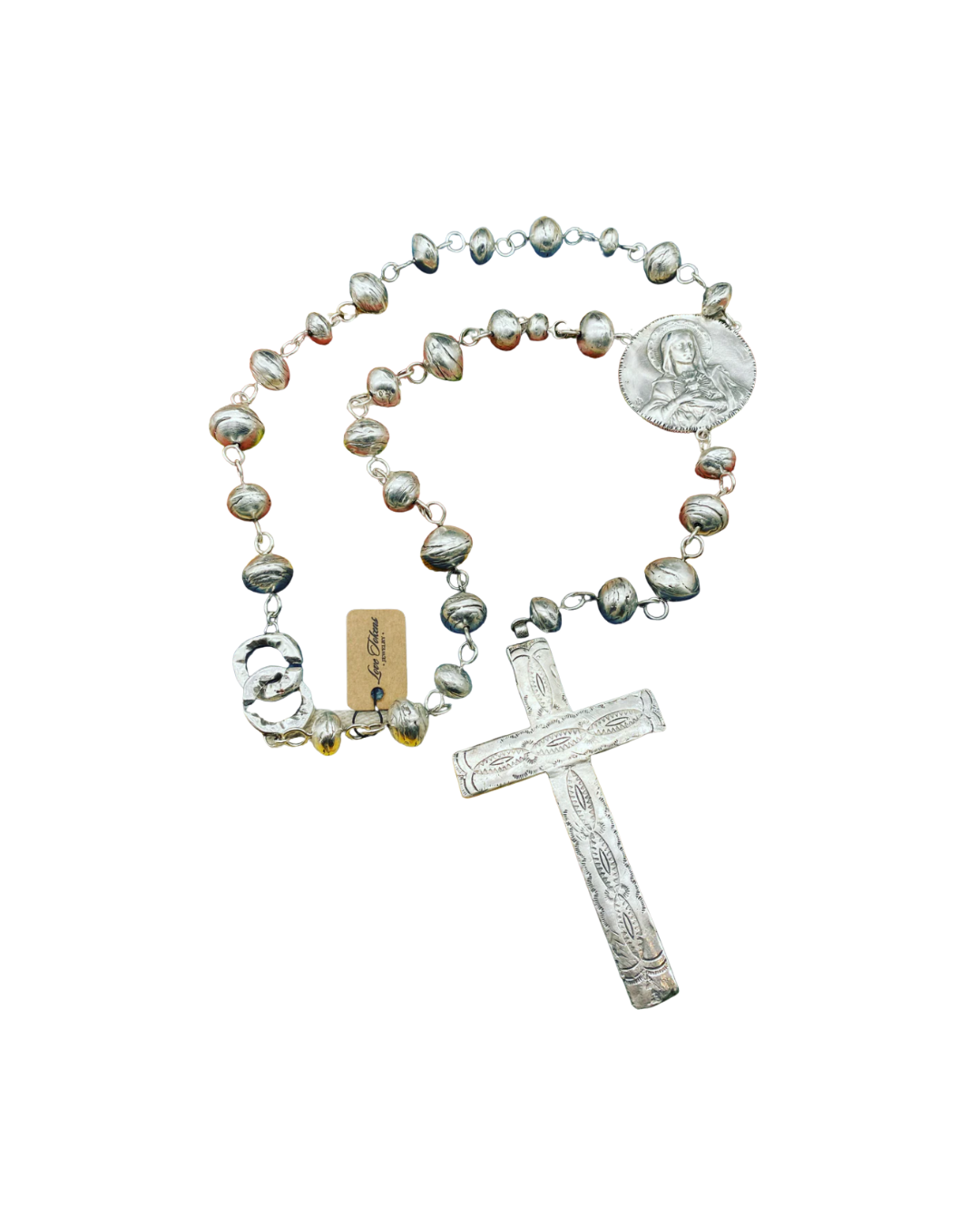 Sacred Heart Rosary Necklace