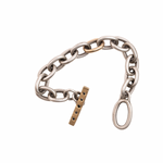 Black Diamond Gold Toggle Alyssa Chain Bracelet