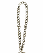 Diamond Bubble Heart Curb Chain Necklace