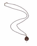 Diamond Aspen Leaf Dainty Necklace