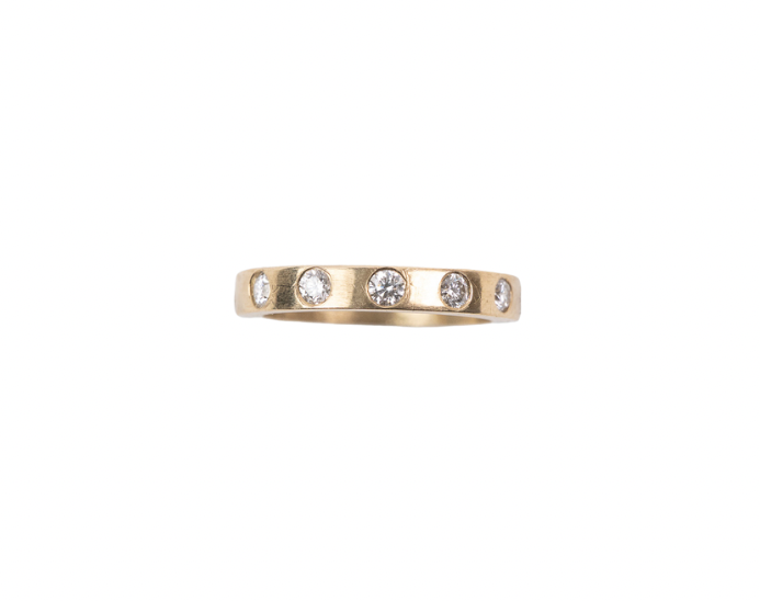 Twelve Diamond Gold Love Ring