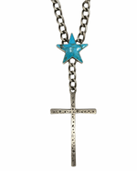 Celestial Diamond Cross with Kingman Star Necklace