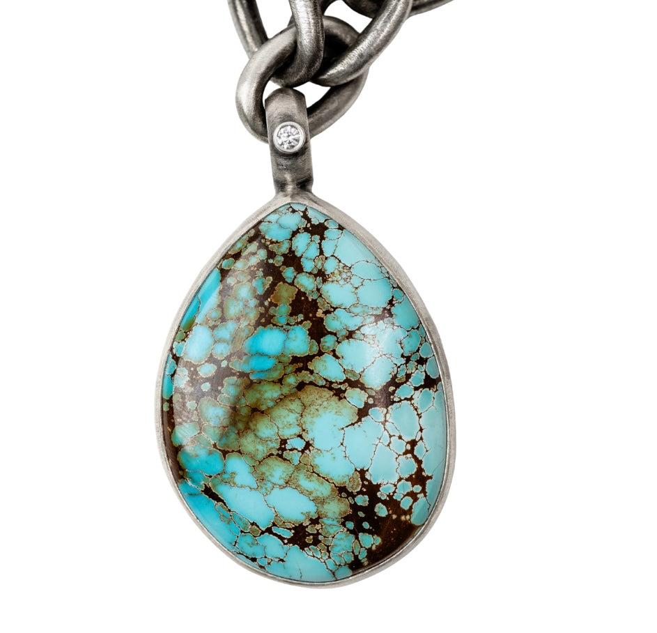 80 Carat Blackjack Diamond Turquoise Alyssa Necklace