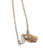 Glock + Holster Diamond or Turquoise Necklace