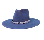 Silver Rectangle Concho Hat Band