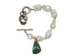 Baroque Pearl with Royston Stone Bracelet
