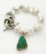 Baroque Pearl with Royston Stone Bracelet