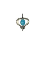 Turquoise Feather Naja Charm
