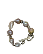 Blush Baroque Pearl Bracelet with Diamonds