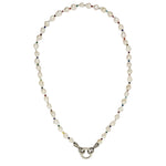 Rainbow Bead and Freshwater Pearl Charm Necklace