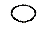 Black Round Glass Beaded Stretchy