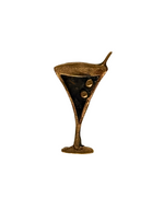 Martini Glass Hat Pin