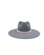 Lavender Button Knotted Pearl Hat Band
