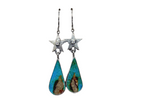 Turquoise Diamond Star Earrings