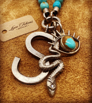 Hohokam Turquoise Charm Chain