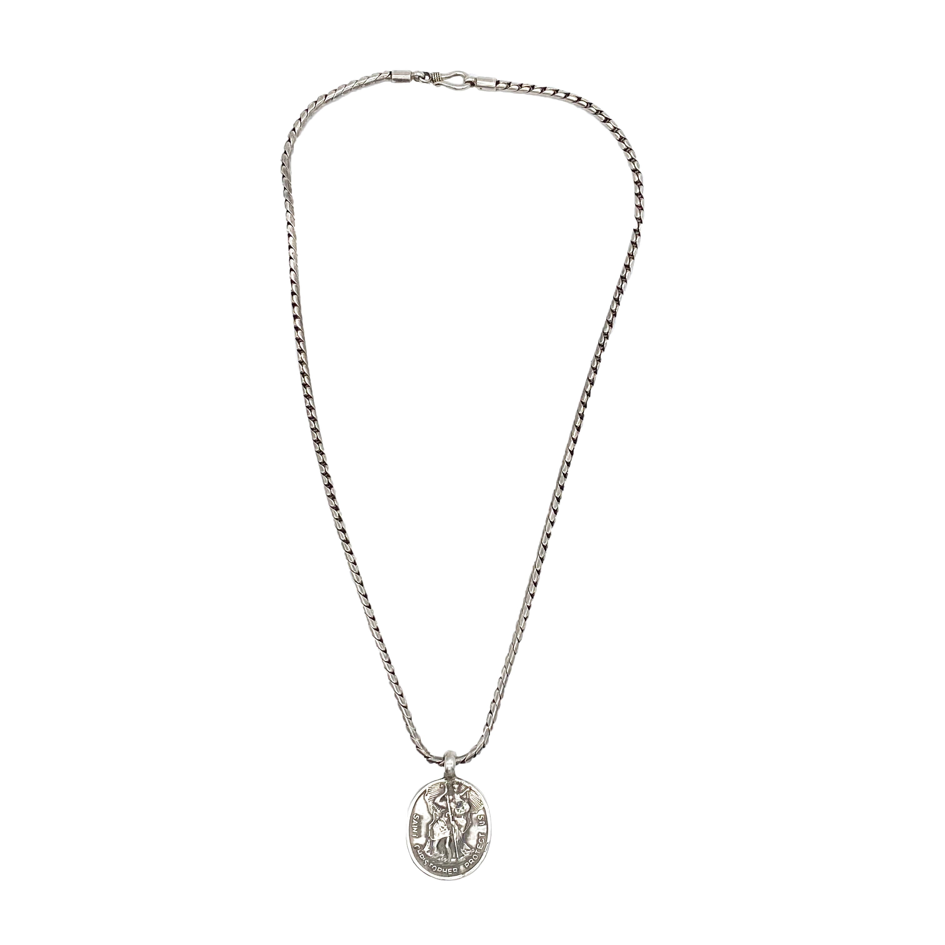 Small Saint Christopher Men's Necklace for Men — WE ARE ALL SMITH