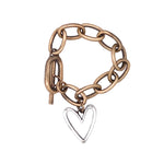 Abstract Heart Chain Bracelet