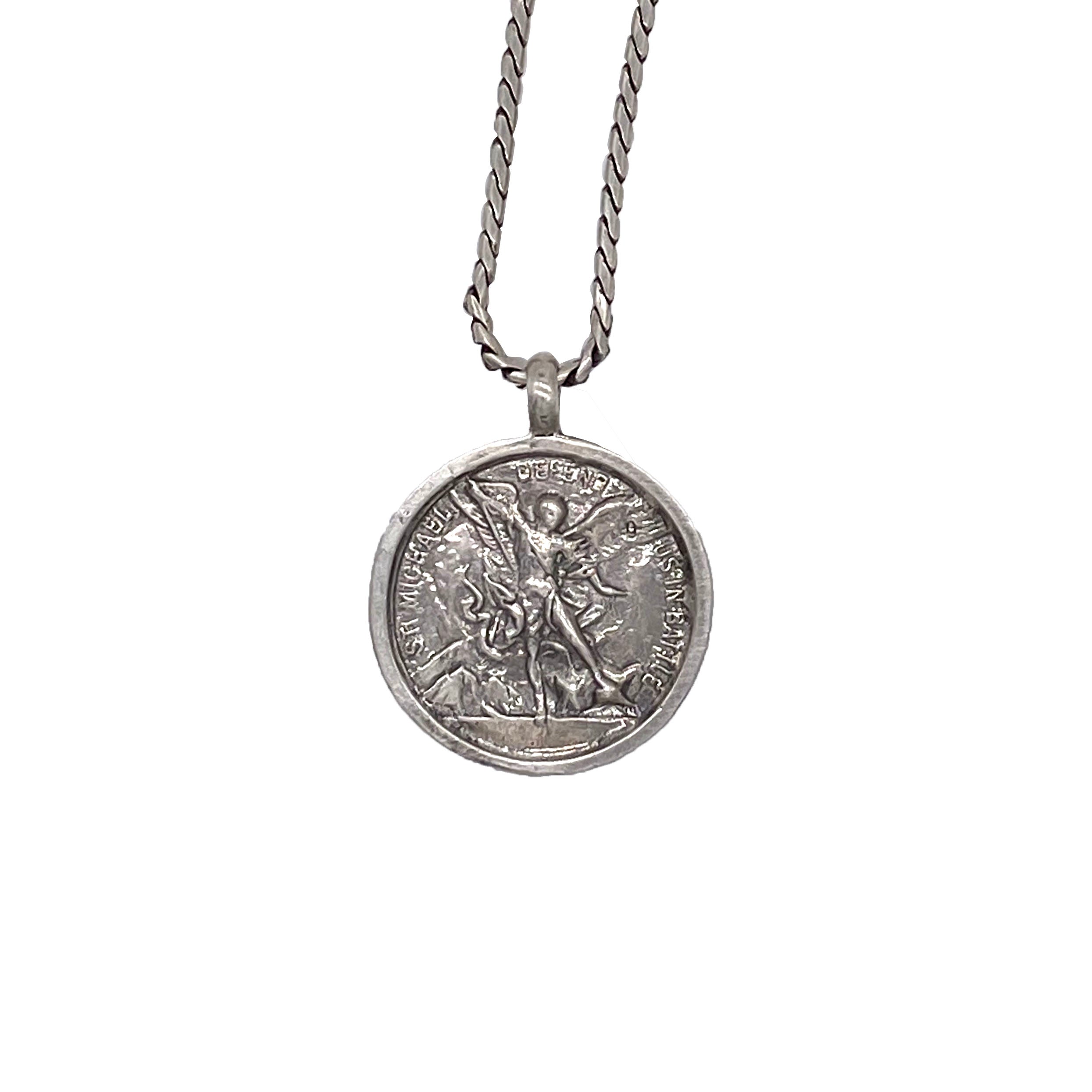 LOOVE St Michael Necklace for Men Sterling Silver Archangel Michael Pendant  Catholic Medals Amulet Christian Jewelry (A-St Michael 1) | Amazon.com